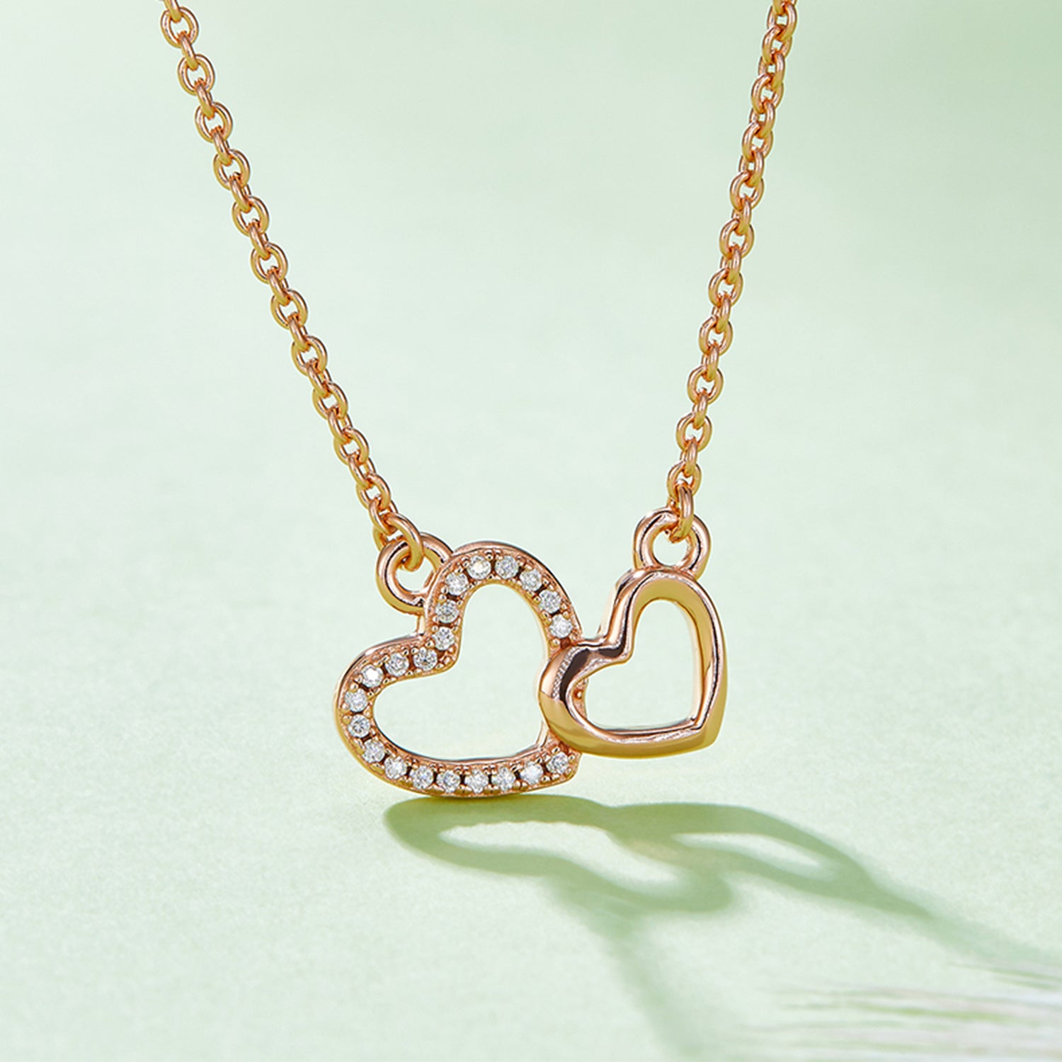 Moissanite 925 Sterling Silver Heart Necklace Rose Gold One Size 8a05c238-96eb-4f5c-ad01-237b88311d7f-Max Trendsi
