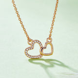 Moissanite 925 Sterling Silver Heart Necklace Rose Gold One Size 8a05c238-96eb-4f5c-ad01-237b88311d7f-Max Trendsi