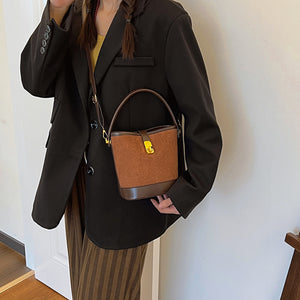PU Leather Bucket Crossbody Bag 8a4c32ba-738e-4691-85e2-d204c3a0b819-Max Trendsi