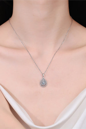 1 Carat Moissanite Teardrop Pendant Necklace 8a72538f91b24bdead1f423baef2b1d7-Max Trendsi