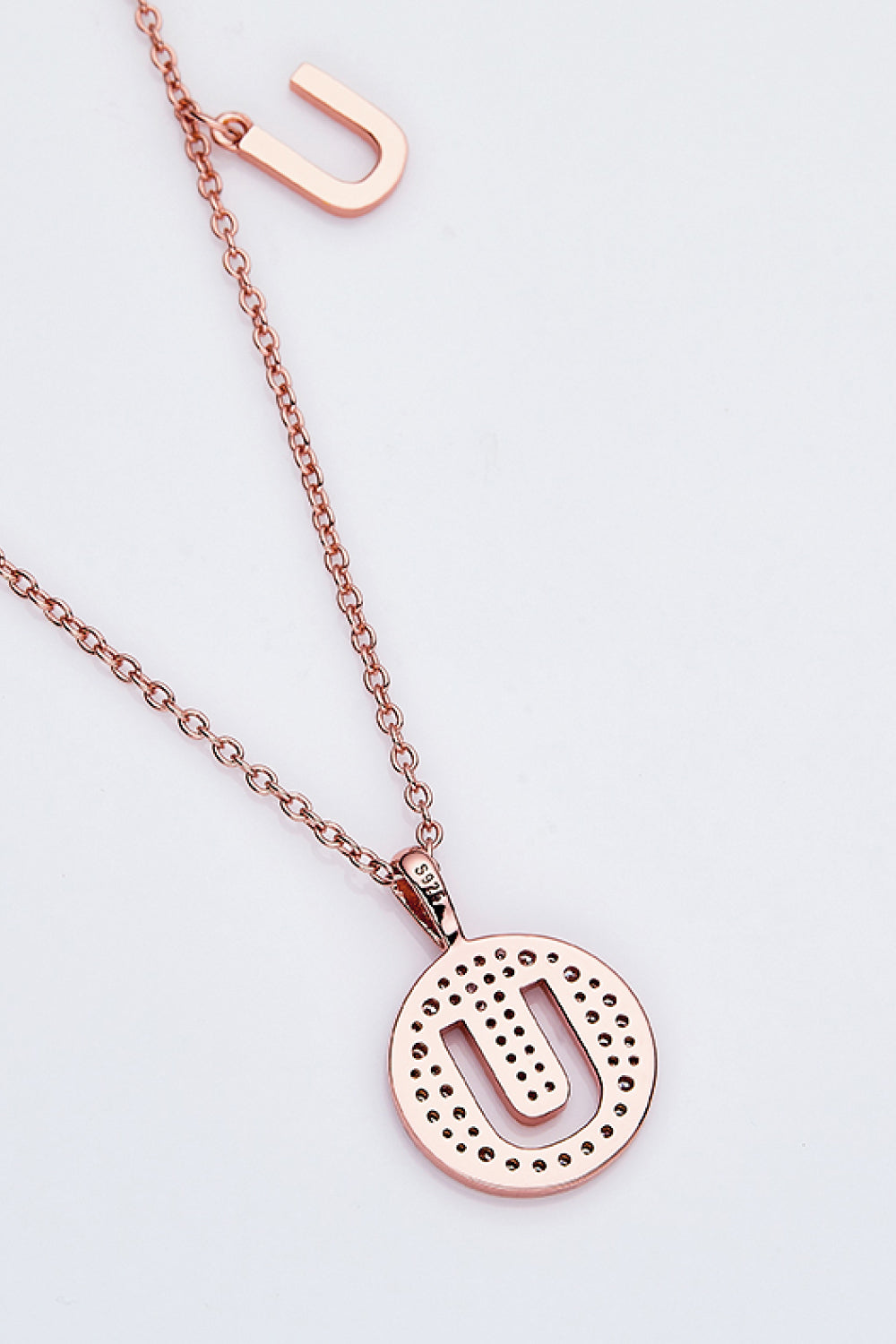 Moissanite U to Z Pendant Necklace 8b1c090943e44fa69fadc197d173d47a-Max Trendsi