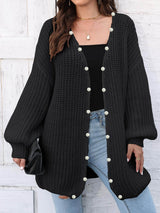 Open Front Long Sleeve Cardigan Black One Size 8b5f60ff-43dc-49f4-946c-e88d3971a479-Max Glownestbest