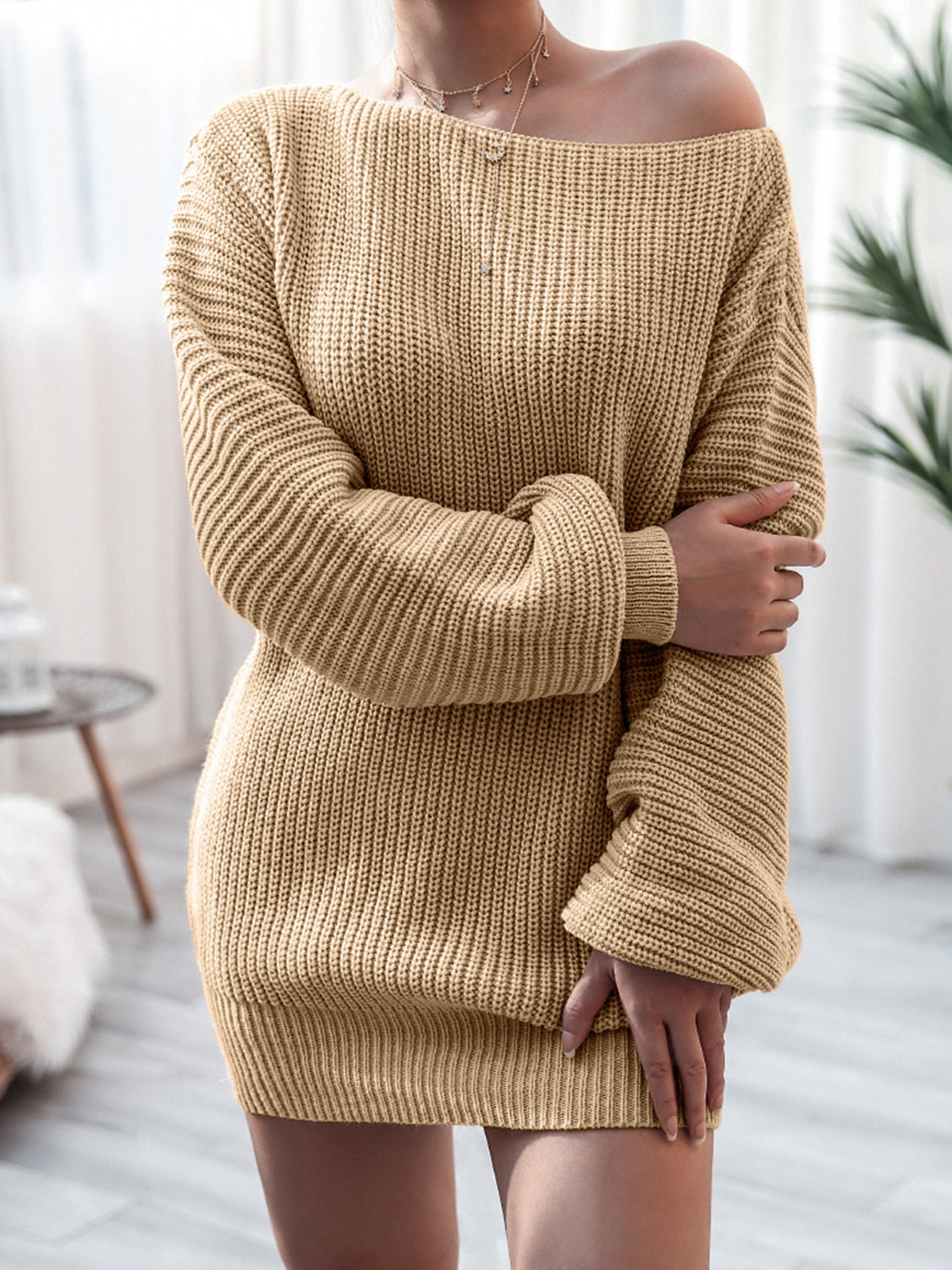 Rib-Knit Mini Sweater Dress 8b826ac778da438bb45738c09c7c1af0-Max Glownestbest