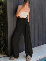 Tied High Waist Wide Leg Pants Black 8c33ba77-70d9-42d4-b207-f2ead754ddab-Max Trendsi