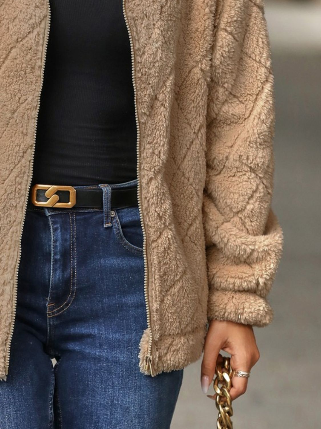Glownestbest ® | Fuzzy Pocketed Zip Up Jacket 8c38ff6c-3052-4c7f-9a87-59beff7921b1-Max Glownestbest