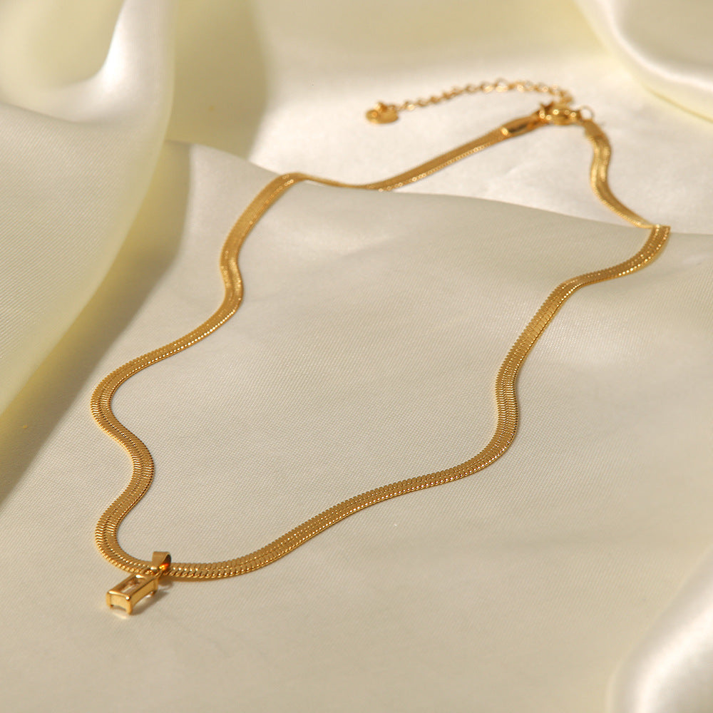 18K Gold Plated Green/White Baguette Zircon Pendant Necklace 8ca20163-40ac-404e-af2e-f2bb86961517 Artshiney
