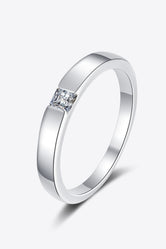Inlaid Moissanite Rhodium-Plated Ring Silver 8d11b0dbf9d04087a37fbe531838583b-Max Trendsi