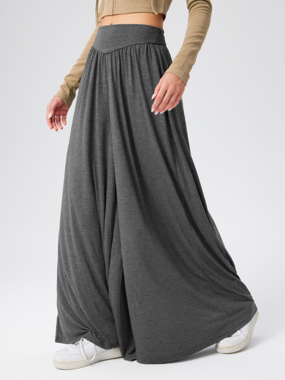 High Waist Wide Leg Pants Dark Gray 8d31b0ba-27c5-4e41-82c4-2ebf37fad63f-Max Trendsi