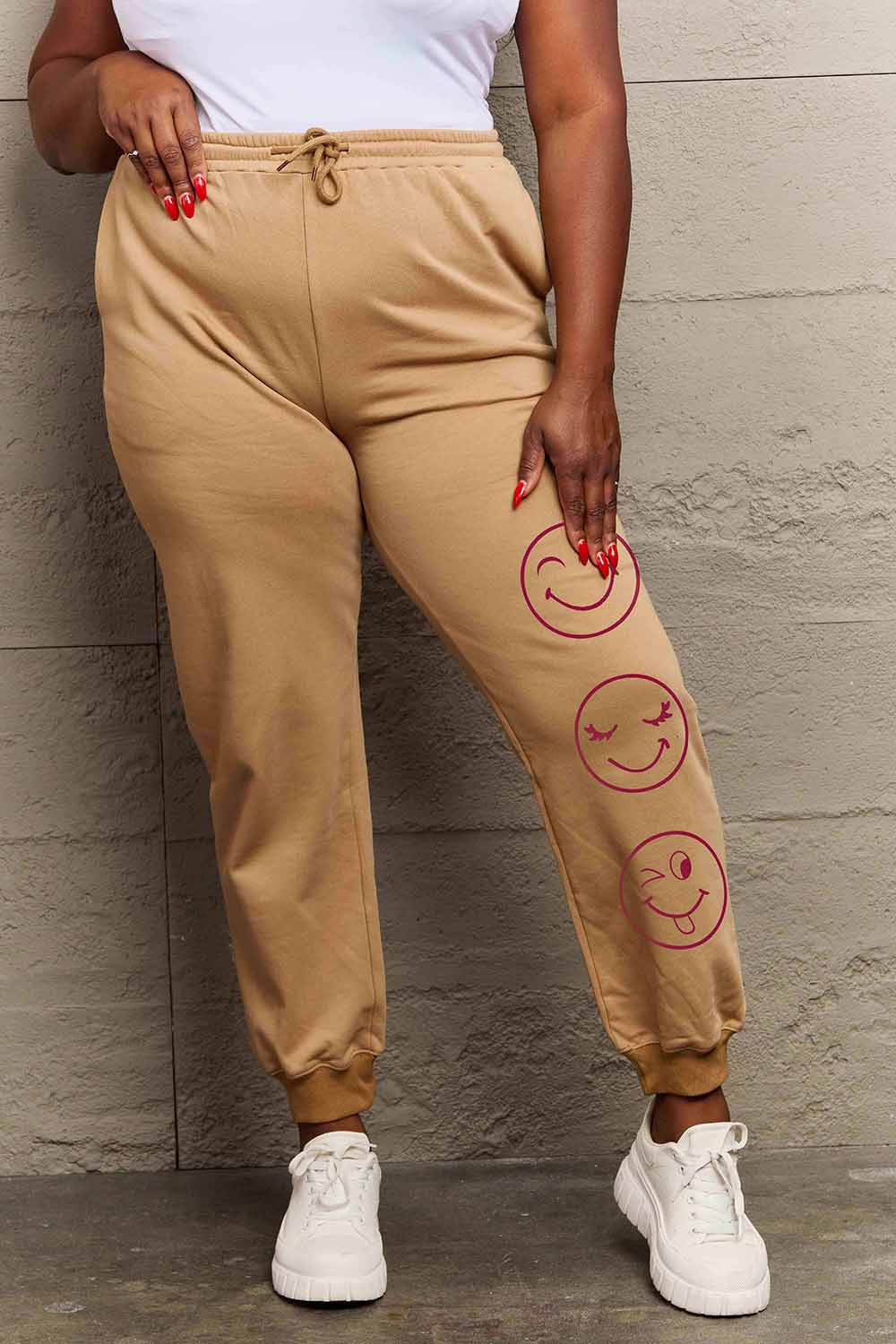 Simply Love Full Size Emoji Graphic Sweatpants 8e7dd8cc73a240a18904aab49db49f34-Max Trendsi