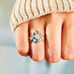 925 Sterling Silver Inlaid Zircon Lotus Shape Ring 8eaa68e6-4b49-4cd5-b498-a0c900f934c6-Max Trendsi
