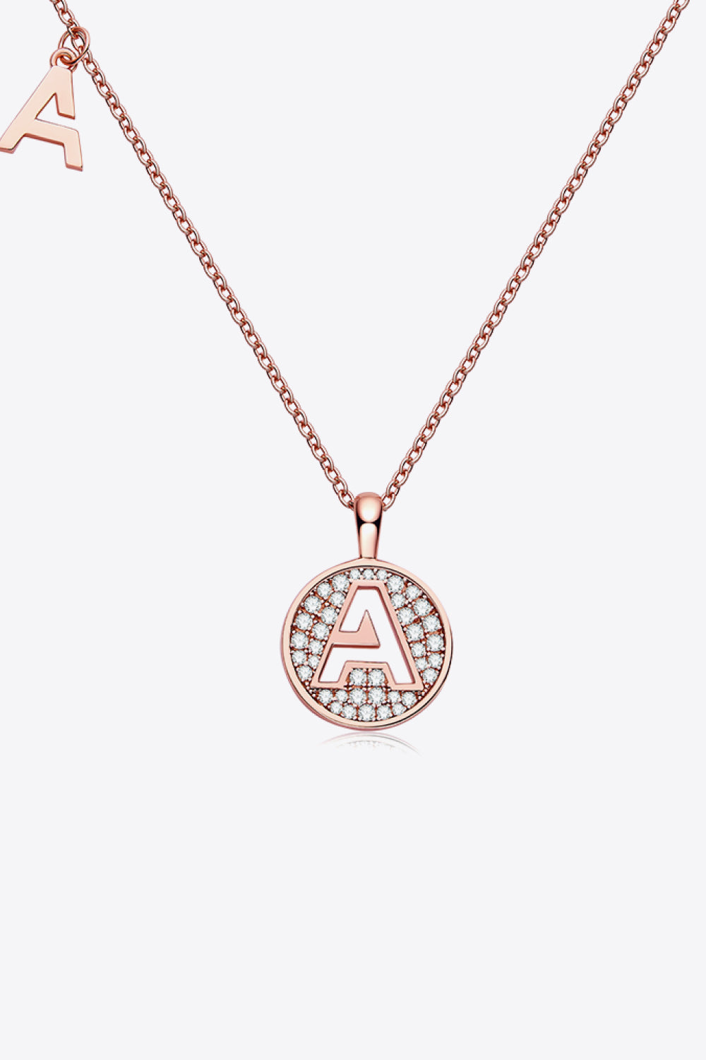 Moissanite A to J Pendant Necklace A One Size 8f32524eda1745c694985f10d56e7e4b-Max Trendsi