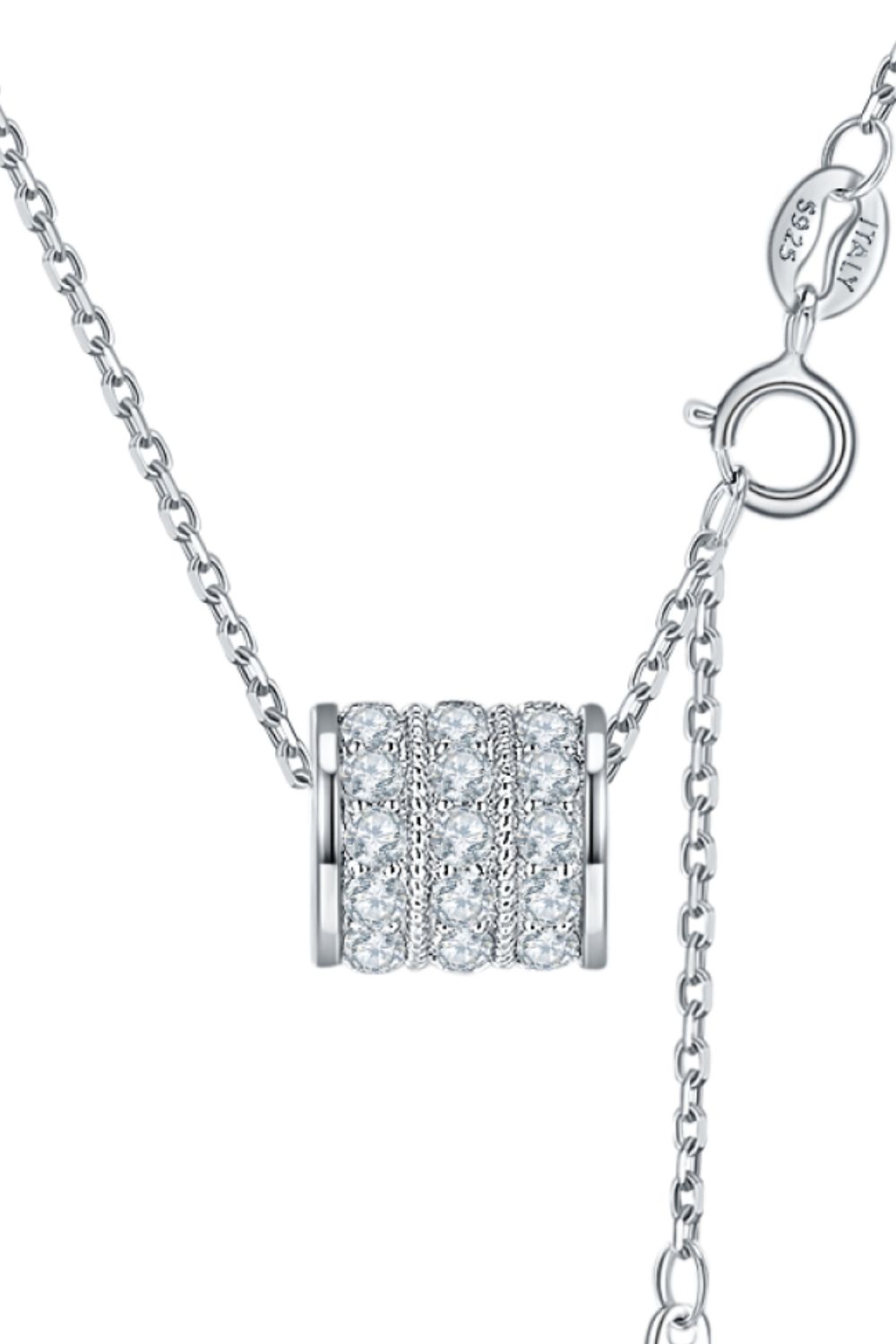 Moissanite 925 Sterling Silver Necklace 90619100c3d649ccbd4572d03e0f8240-Max Trendsi