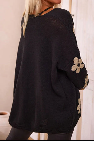 Flower Open Front Long Sleeve Cardigan 90c4ef42-4891-45c8-a766-b3a4a7ca7167-Max Glownestbest