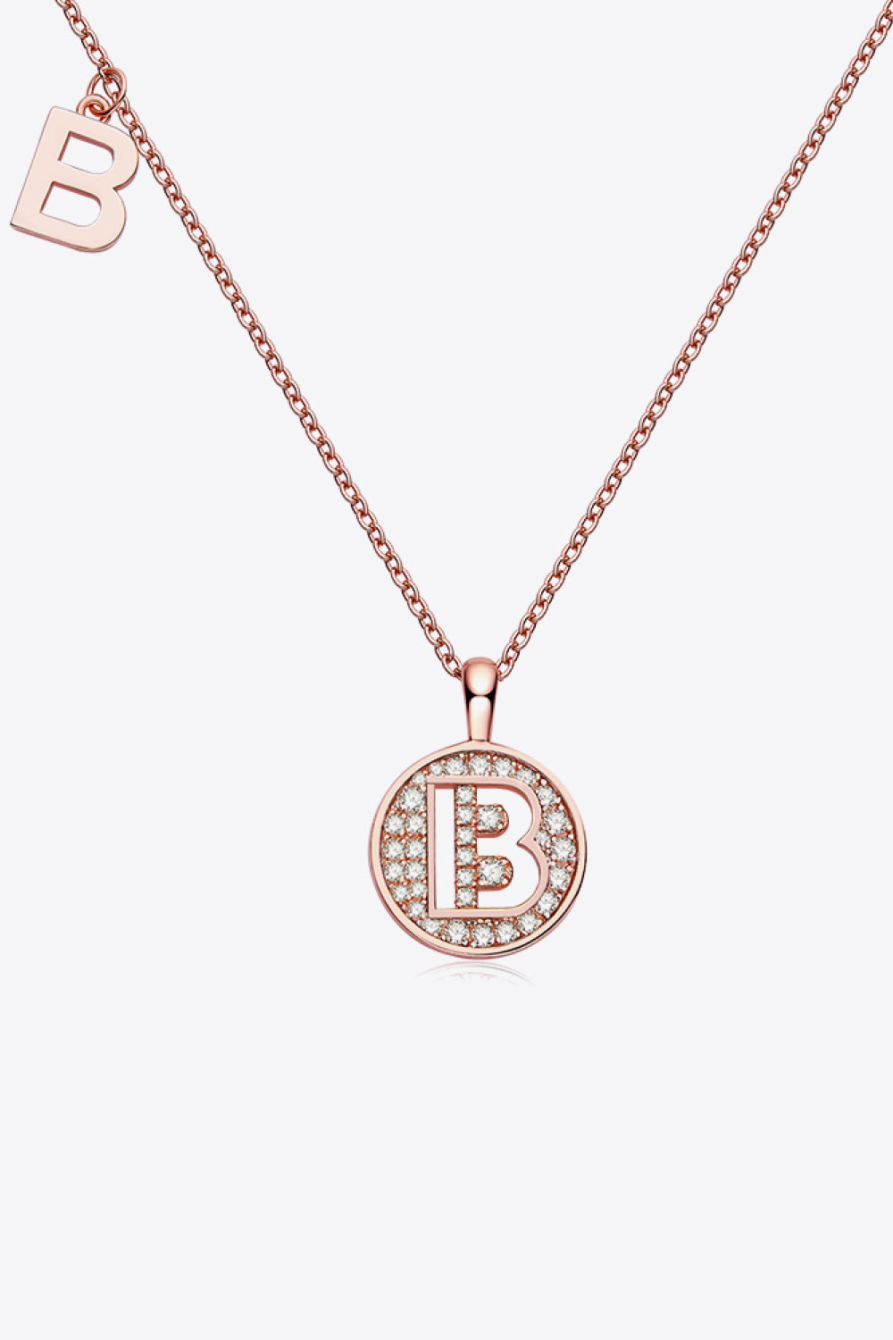 Moissanite A to J Pendant Necklace B One Size 90fbdce6247a42f28ed357b6e7e25ad5-Max Trendsi