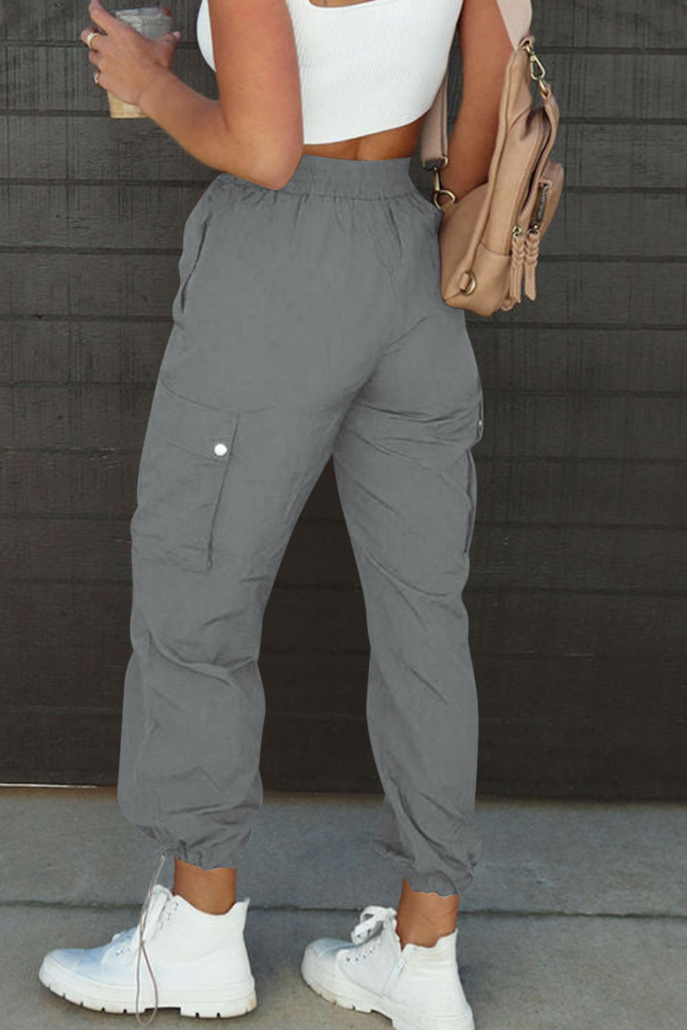 Drawstring Elastic Waist Pants with Pockets 91115363-0000-461e-849c-9ff506c03f98-Max Trendsi