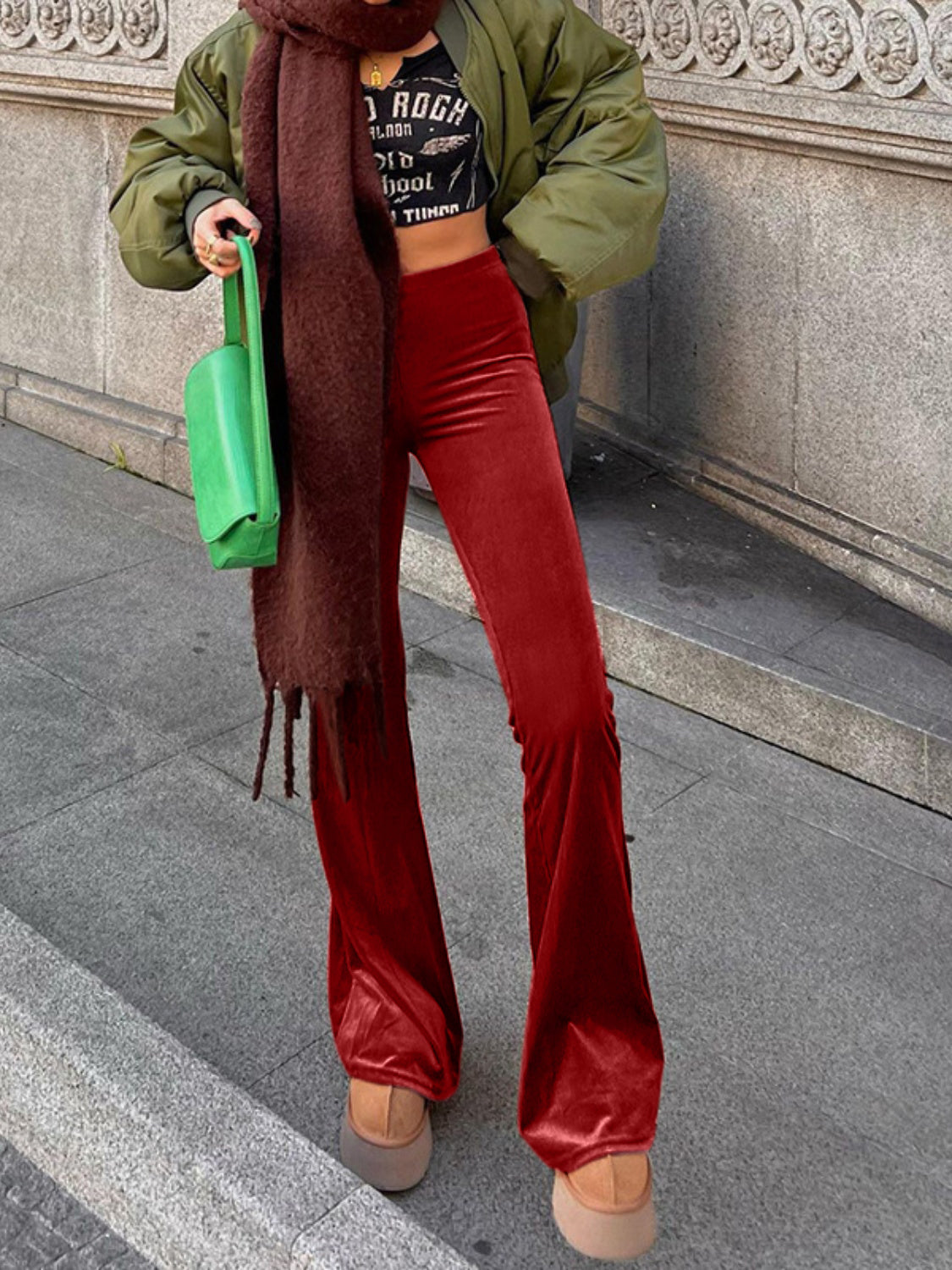 High Waist Flare Pants 911ae774-dd2b-48ac-ad69-06b79374d426-Max Trendsi