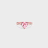 Heart Zircon 925 Sterling Silver Ring Rose Gold 913413a5-efcb-48b4-80b6-9d9a354c6799-Max Trendsi