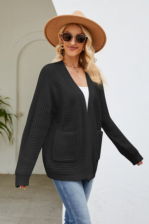 Open Front Long Sleeve Cardigan with Pockets 91a9fb0d09654d33932c340177f22ca3-Max Glownestbest