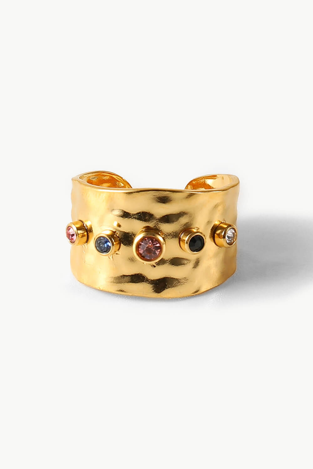 18K Gold-Plated Zircon Ring 932748dcabf44b7aad13b8fbae304108-Max Trendsi