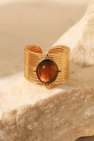 18K Gold-Plated Wide Open Ring 9383221001e548cc9a65900ac12a0bbe-Max Trendsi