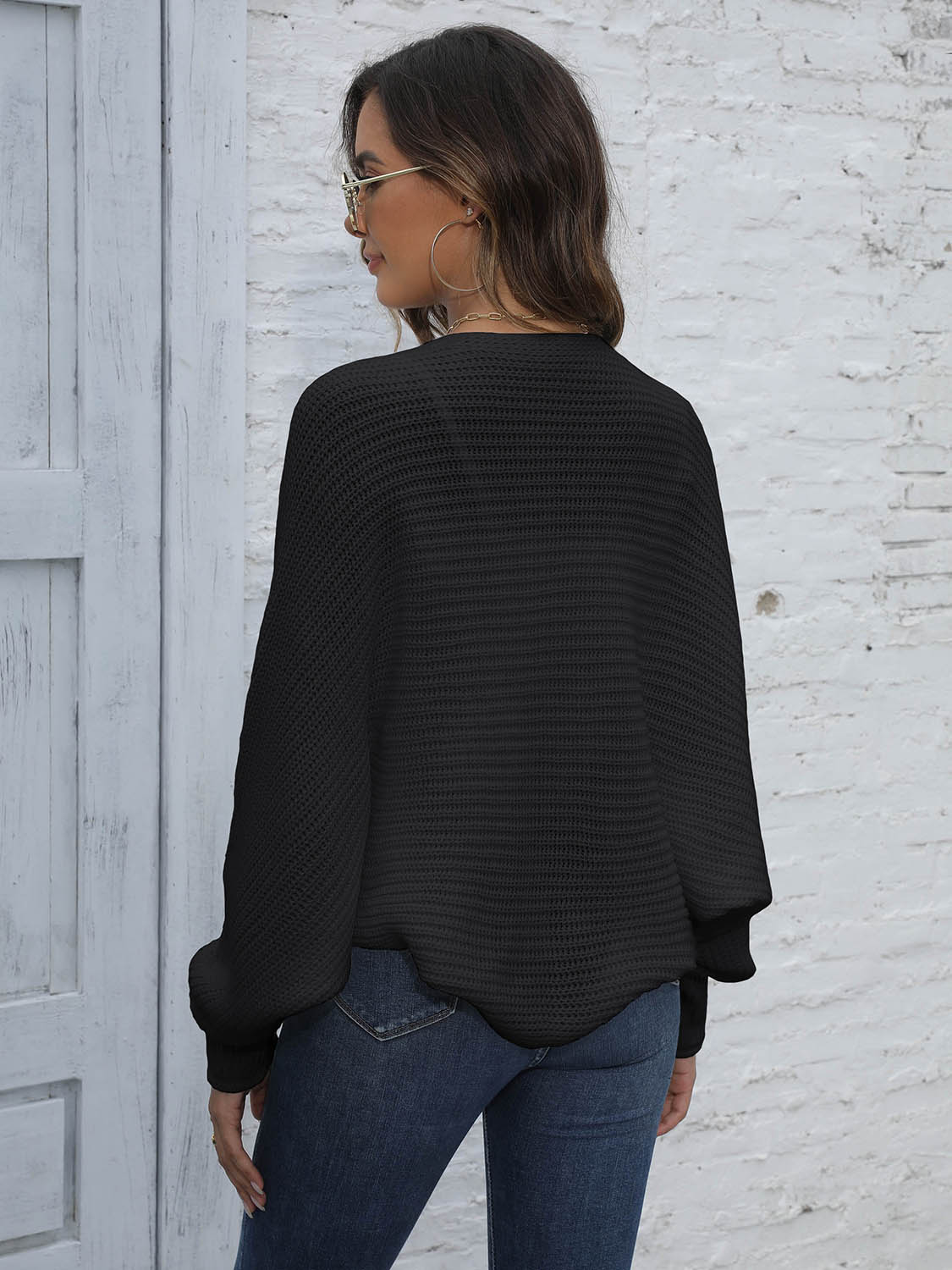Bat Sleeve Open Front Short Cardigan 93e90d52e38d4b1bb77733fe0daccc77-Max Glownestbest