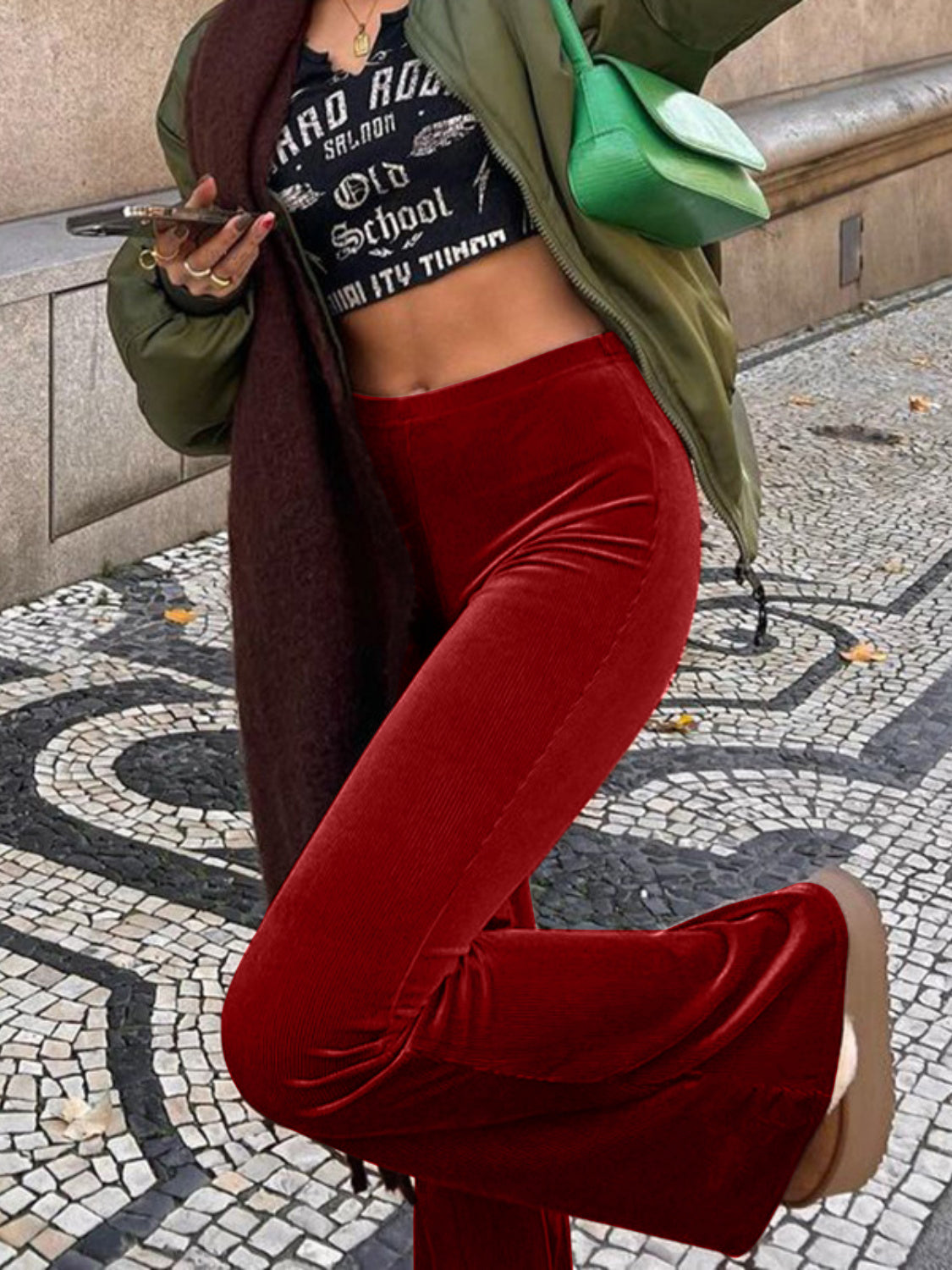 High Waist Flare Pants 93f2bbcf-04fc-492b-a111-0d42a1e94944-Max Trendsi
