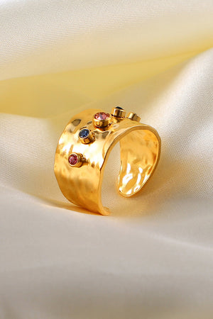 18K Gold-Plated Zircon Ring 941116836d20451a8cea5d8c412e8f63-Max Trendsi