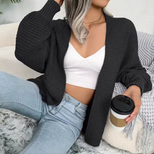 Open Front Lantern Sleeve Cardigan 954b4b6b651a41d499df6ffe830cc85c-Max Glownestbest