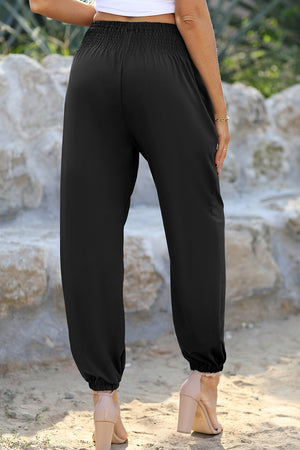 Smocked Joggers with Pockets 954cfae7-7f57-45b3-b2b1-9da2bbdb7b14-Max Trendsi