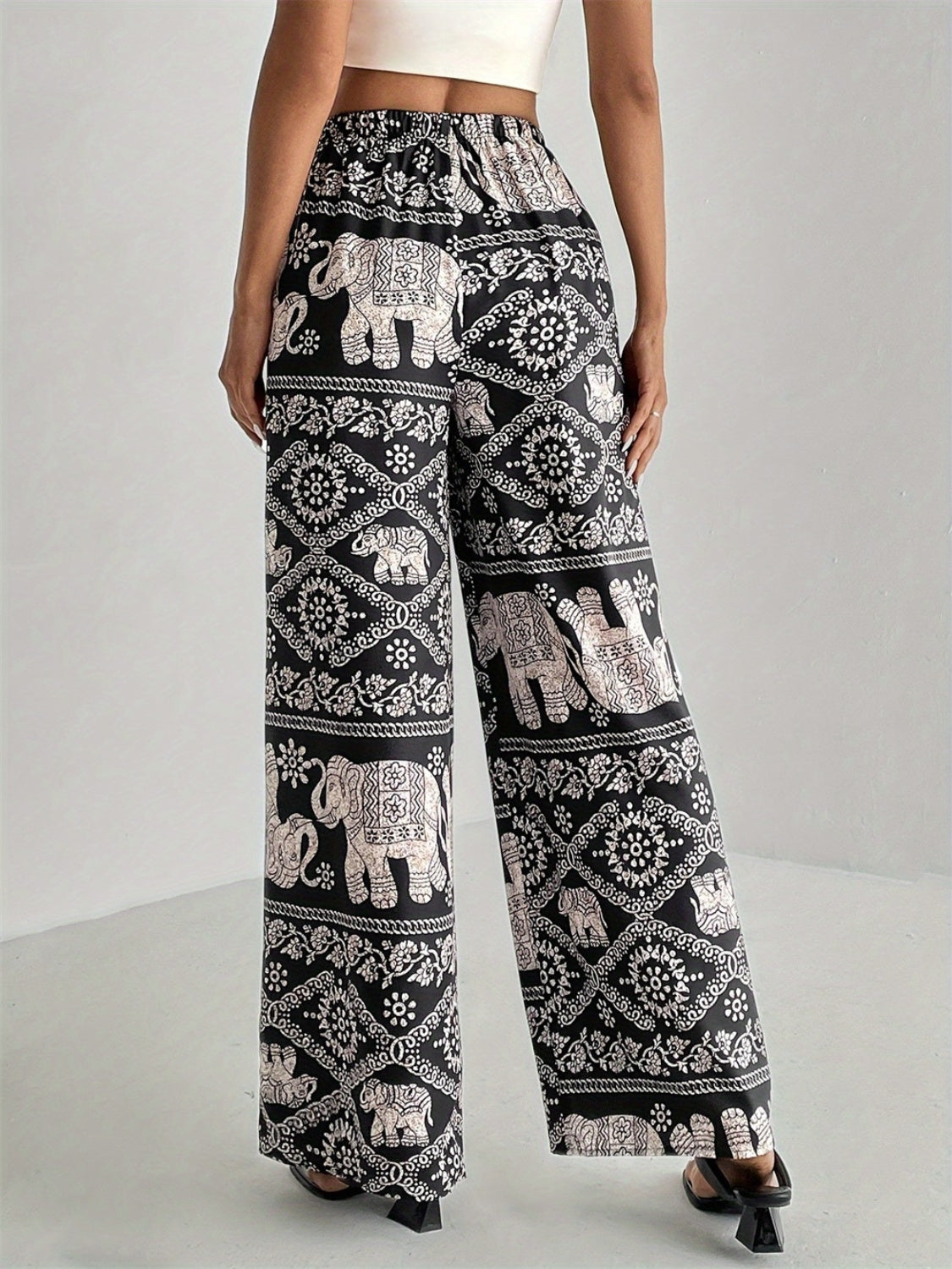 Printed Wide Leg Elastic Waist Pants 9563acbd-f0aa-4530-8e7e-97c1691ea571-Max Trendsi