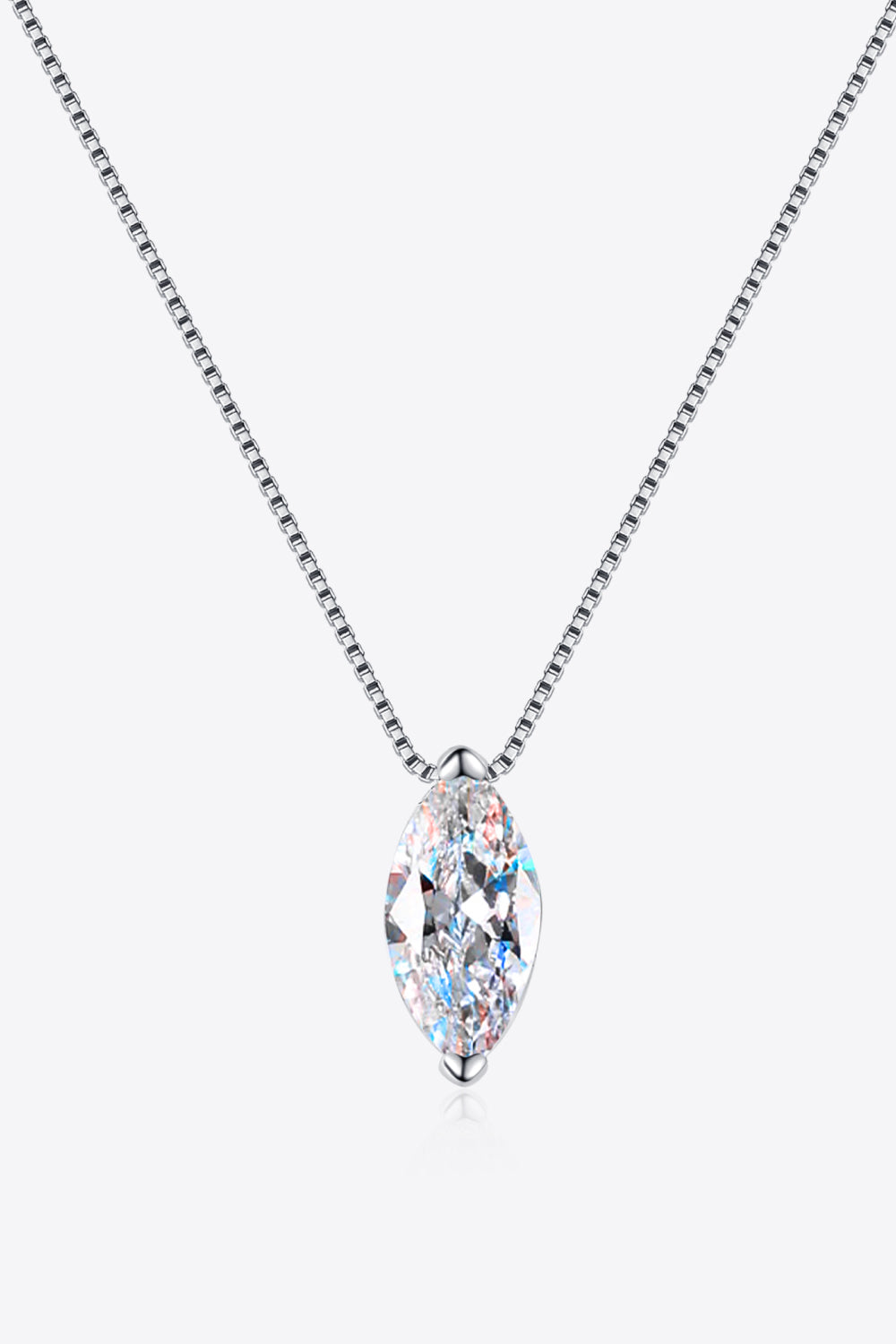 1 Carat Moissanite 925 Sterling Silver Necklace Silver One Size 95ce469cf430409fbf1e7aaa0681a0ef-Max Trendsi