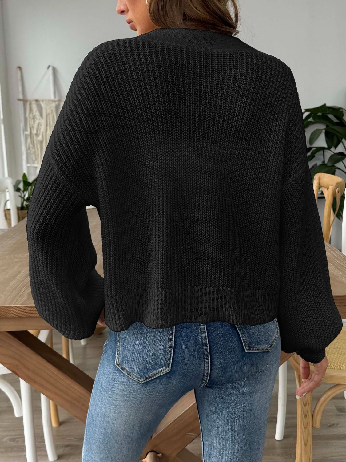 Glownestbest® | V-Neck Button Up Long Sleeve Cardigan 960f725f-2f1d-42bd-b83c-458e94fef942-Max Glownestbest