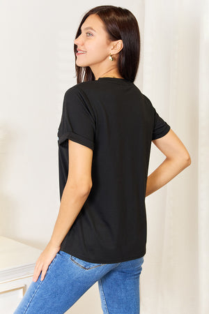 Glownestbest ® | Simply Love Slogan Graphic Cuffed Sleeve T-Shirt 9694a0b8a21a41b885c77df65881ea3b-Max Glownestbest
