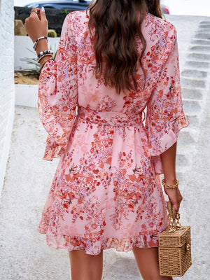 Devine Ruffled Printed Surplice Half Sleeve Mini Dress 969ed7b9-1daa-48b6-9f04-57b60fa152d5-Max Glownestbest
