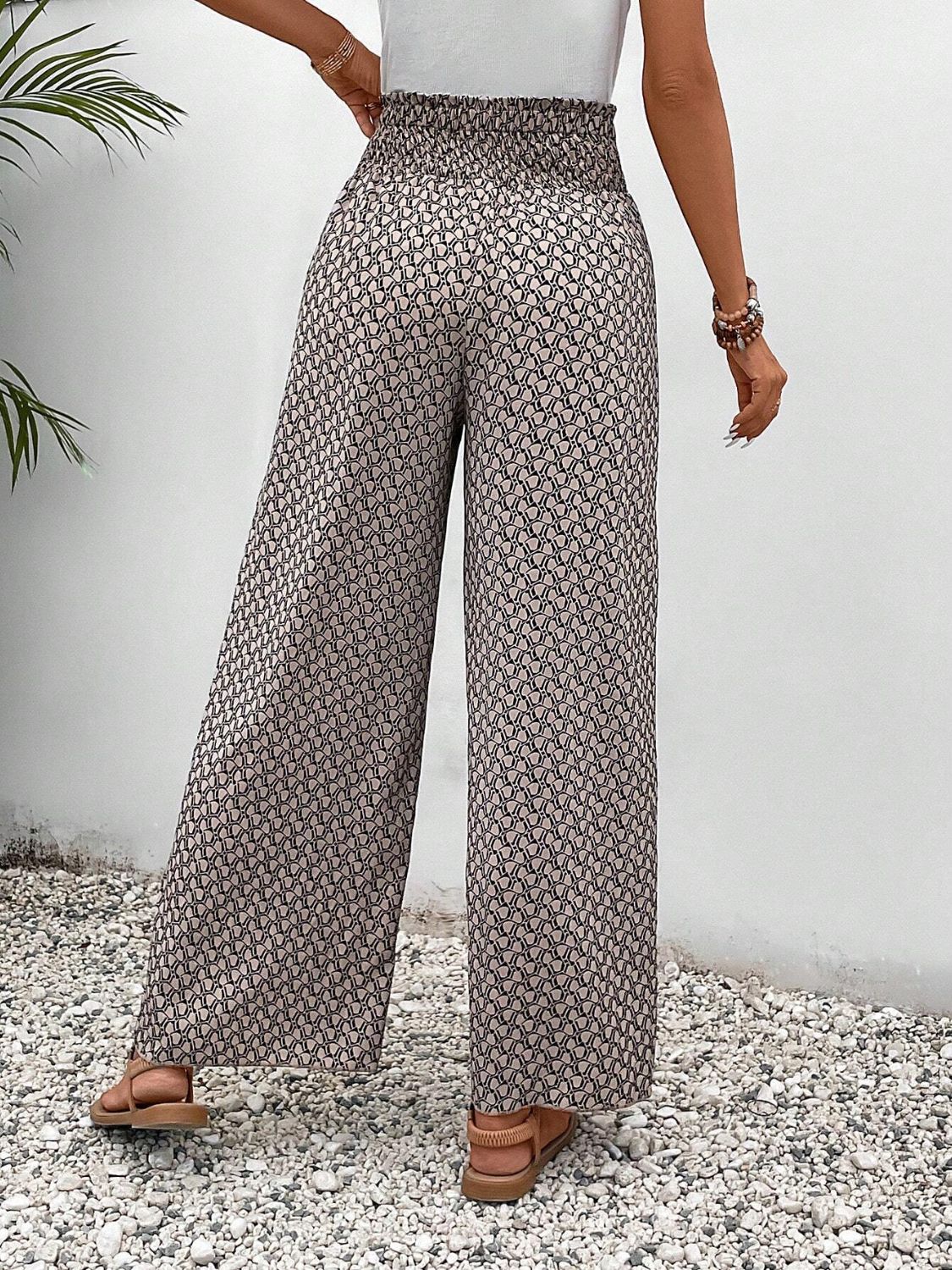 Tied Printed Wide Leg Pants 96d8bda2-db2f-41a3-bbe2-6c87726dee61-Max Trendsi