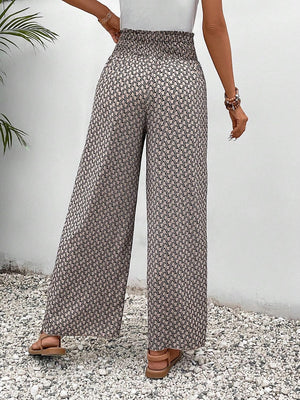 Tied Printed Wide Leg Pants 96d8bda2-db2f-41a3-bbe2-6c87726dee61-Max Trendsi