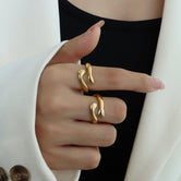 Titanium Steel Hug Bypass Ring Gold 7 974d4bde-fa52-416c-a7fb-141c8c794f13-Max Trendsi