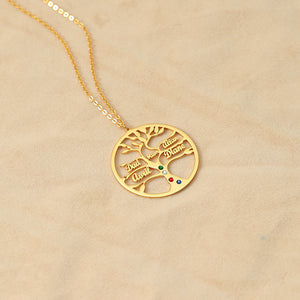 Trendy Fashion Hollow Round Matching Tree of Life Customizable Name Design Versatile Necklace 97d2d219-3ee8-4c93-842b-2de2a794098a Artshiney