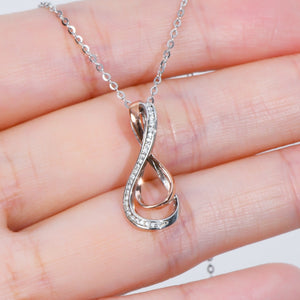 925 Sterling Silver Inlaid Moissanite Infinity Pendant Necklace 9883ae65-6ae4-4a27-ab6c-680cf0cb0cb0-Max Trendsi