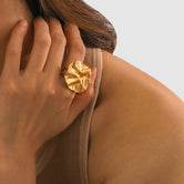 18K Gold-Plated Irregular Open Ring Gold 7 9966ec55-191b-45e7-bfd6-cbbd02c8ca1e-Max Trendsi