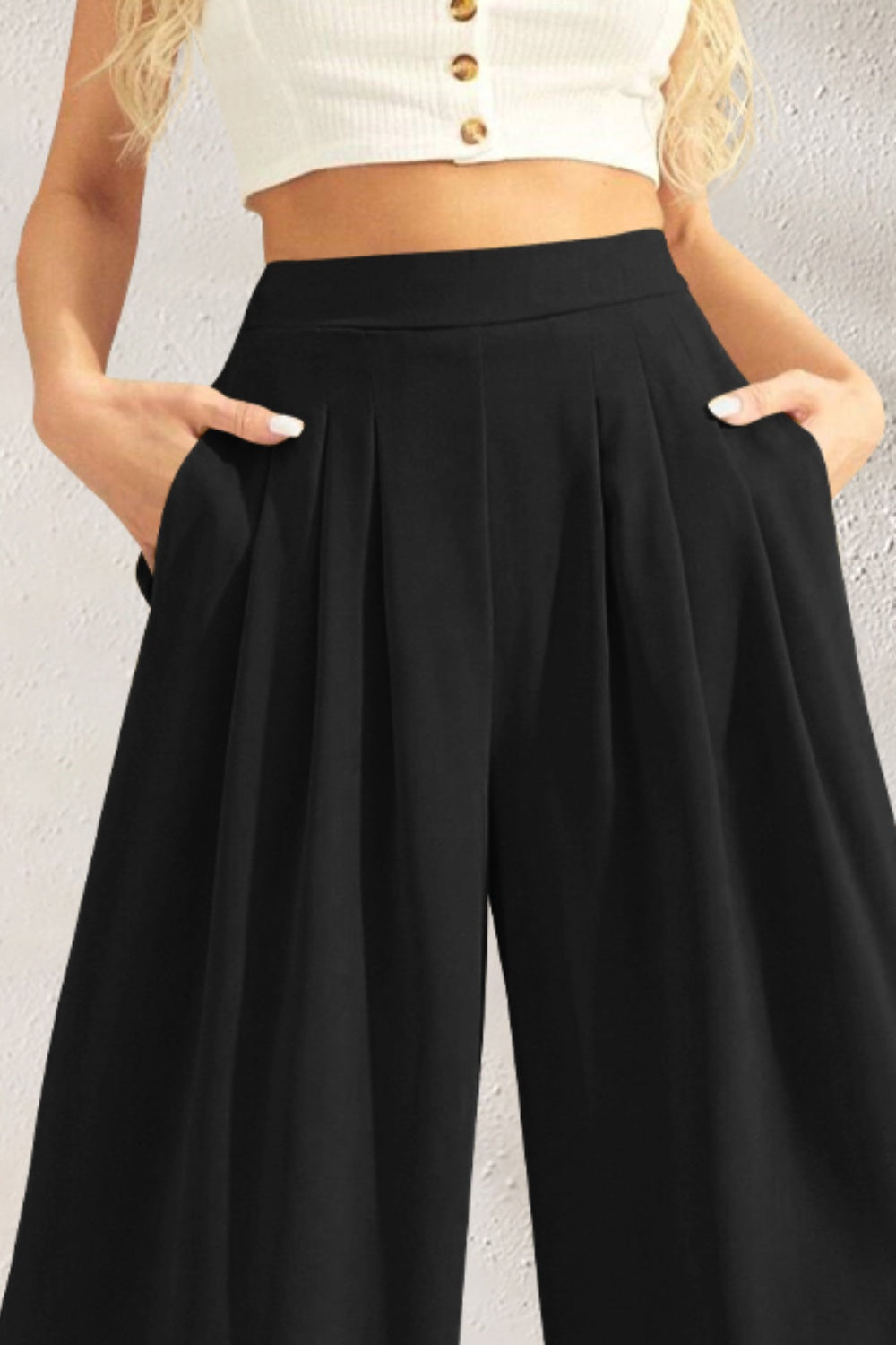 FAM-FAM High Waist Wide Leg Pants 9aa7c247-26dc-4a4b-88e0-85a515358ea2-Max Trendsi