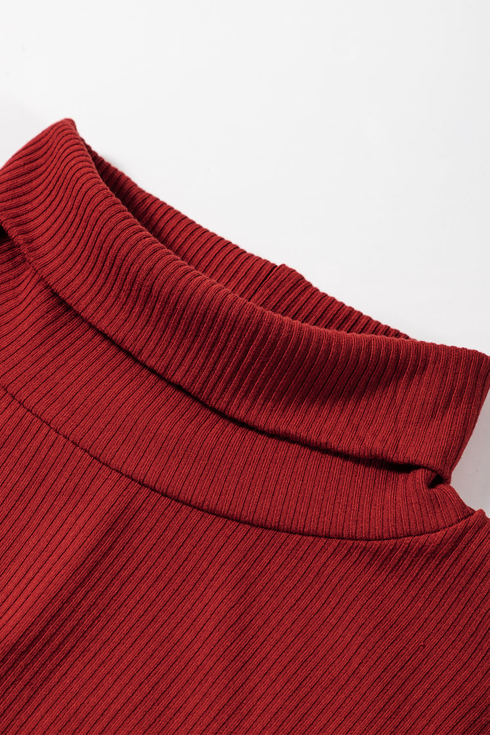 Ribbed Mock Neck Long Sleeve Mini Dress 9b1b789c9b5747a7b15717e6f83ee5be-Max Glownestbest