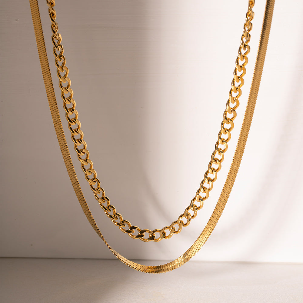 Glownestbest ® | 18K Gold-Plated Double Layered Necklace 9c7a22f2-7e61-47d9-b637-9b090bde0cc8-Max Glownestbest
