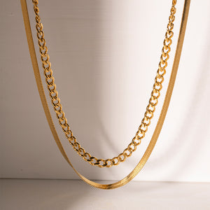 Glownestbest ® | 18K Gold-Plated Double Layered Necklace 9c7a22f2-7e61-47d9-b637-9b090bde0cc8-Max Glownestbest