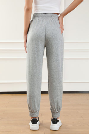 Elastic Waist Pocketed Joggers 9cbb8c2c-6fa1-4b27-91ea-e2f99fe8843d-Max Trendsi