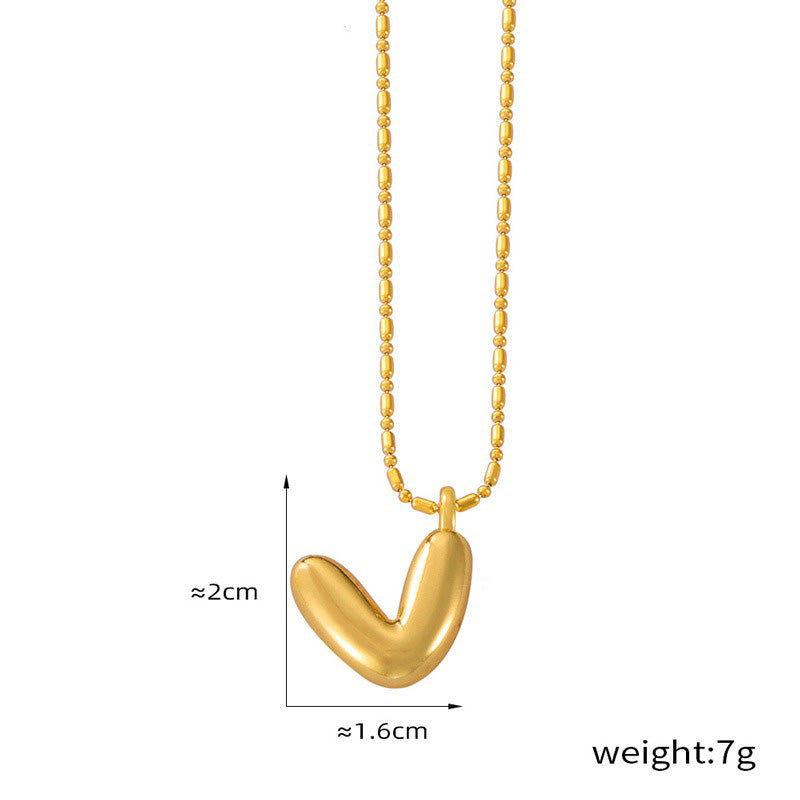 18K gold simple and elegant 26 letters design light luxury style necklace 9d055318-4300-4033-8379-4b35ff64662d Artshiney