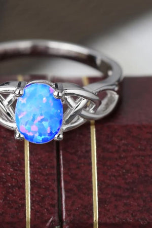 Crisscross 4-Prong Opal Ring 9d20b1370d51426b8e66cc39559d61e8-Max Trendsi