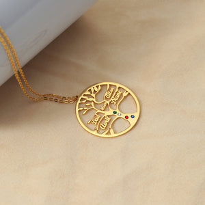Trendy Fashion Hollow Round Matching Tree of Life Customizable Name Design Versatile Necklace 9d2a85a2-2ab1-44e4-948c-bee80a6687a1 Artshiney