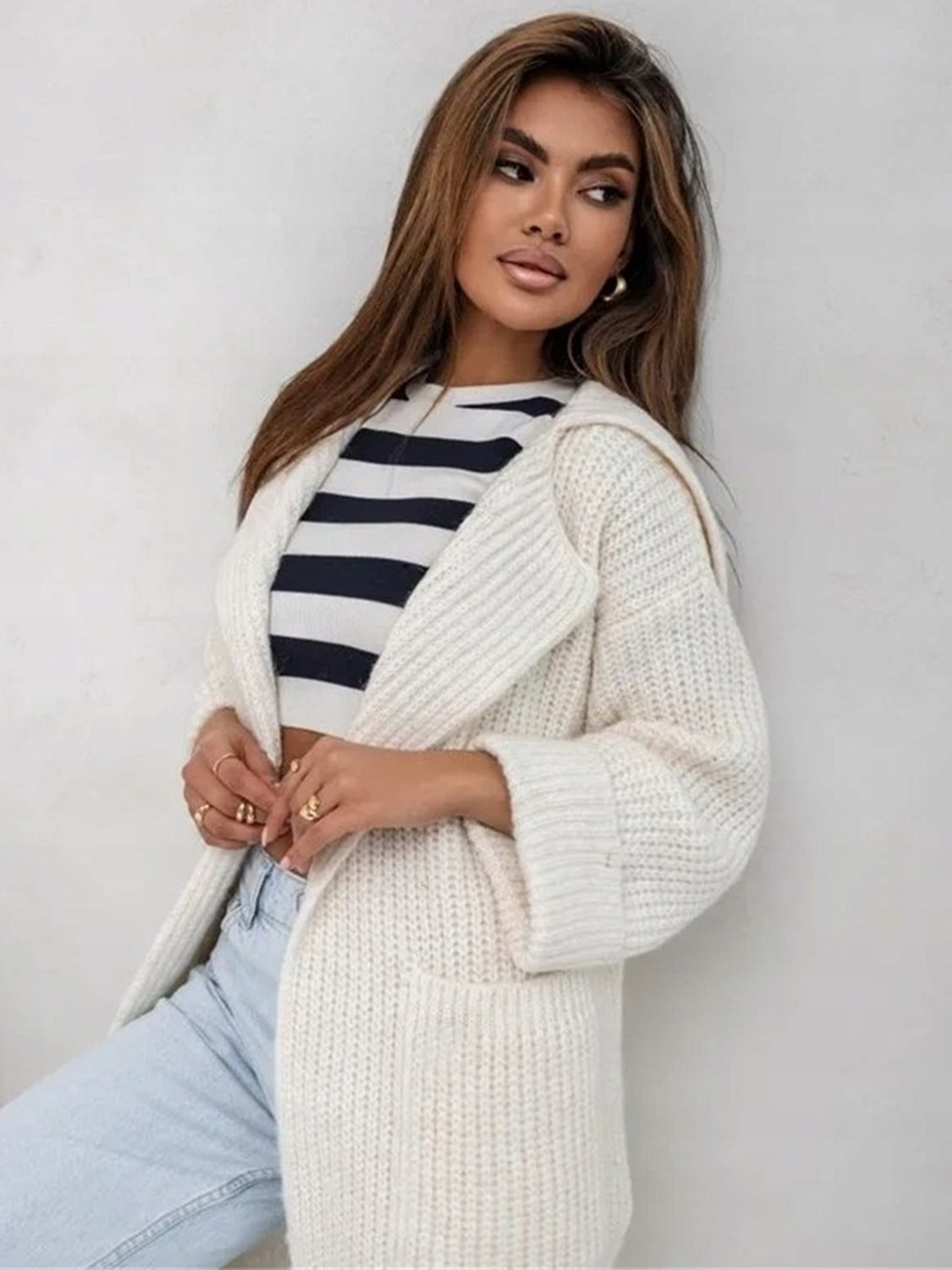 Pocketed Collared Neck Dropped Shoulder Cardigan 9d78de20-0c3a-4bb8-90e9-256095fe9fd6-Max Glownestbest