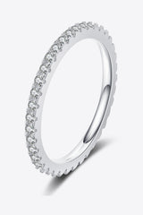 Curious Time 925 Sterling Silver Moissanite Ring Silver 9dc788bcf5794375bc1b3a0a2004b896-Max Glownestbest